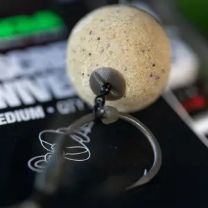 karper wartel Korda Micro Ring Swivel Bait Screw Medium (5pcs) (x5) image-4