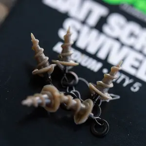 karper wartel Korda Micro Ring Swivel Bait Screw Medium (5pcs) (x5) image-6