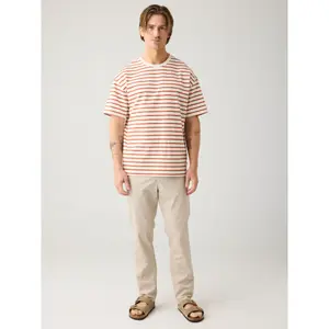 T-shirt KnowledgeCotton Apparel Loose Striped image-3