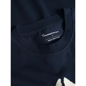 T-shirt z grubego bawełnianego materiału KnowledgeCotton Apparel Regular - GOTS/Vegan image-2