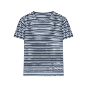 Camiseta de lino a rayas KnowledgeCotton Apparel Regular - GOTS/Vegan image-0