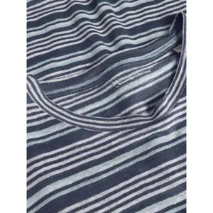 Camiseta de lino a rayas KnowledgeCotton Apparel Regular - GOTS/Vegan image-2