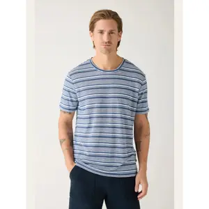 Camiseta de lino a rayas KnowledgeCotton Apparel Regular - GOTS/Vegan image-4