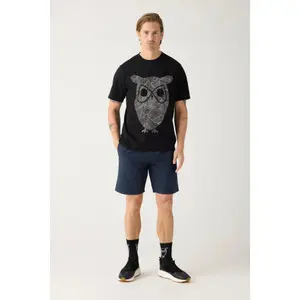 Printed T-shirt KnowledgeCotton Apparel Regular Single Jersey Mountain Owl - GOTS/Vegan image-3