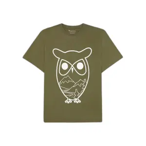 Printed T-shirt on the front KnowledgeCotton Apparel GOTS image-0