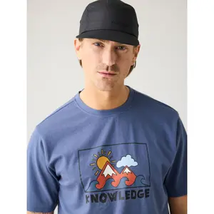 T-shirt med tryk på fronten KnowledgeCotton Apparel image-4