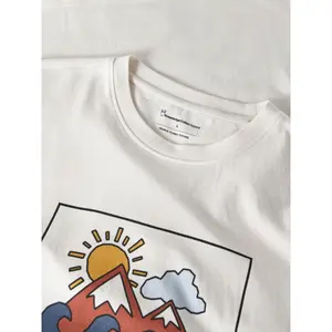 T-shirt med tryk på fronten KnowledgeCotton Apparel image-2