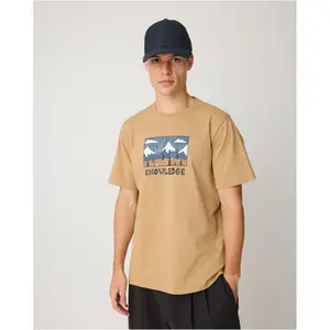 Organic Cotton Printed Front T-Shirt KnowledgeCotton Apparel image-1