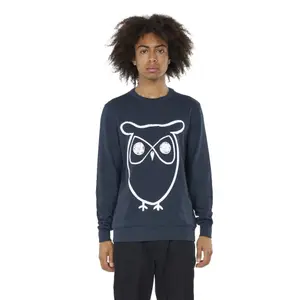 Printed Front Sweatshirt Cotton KnowledgeCotton Apparel GOTS/Vegan image-0