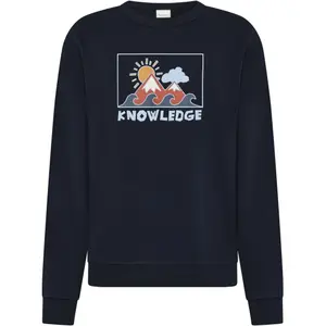 Round Neck Printed Sweatshirt KnowledgeCotton Apparel image-0