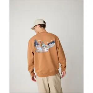 Round Neck Printed Sweatshirt KnowledgeCotton Apparel image-4