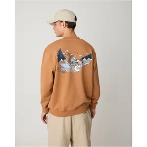 Round Neck Printed Sweatshirt KnowledgeCotton Apparel image-5