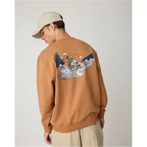 Round Neck Printed Sweatshirt KnowledgeCotton Apparel image-6
