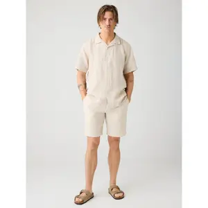 Φαρδιά σορτς από λινό KnowledgeCotton Apparel Fig image-1