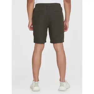 Linen Check Shorts KnowledgeCotton Apparel Fig image-2