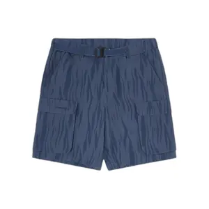 Belted cargo shorts in twill KnowledgeCotton Apparel Flint Ripstop Northern Lights - GOTS/Vegan image-0