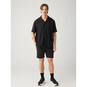 Mixed linen shorts KnowledgeCotton Apparel Astral comfort image-1