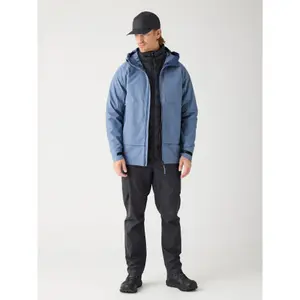 Wasserdichte Jacke mit Kapuze und durchgehendem Reißverschluss KnowledgeCotton Apparel Vent canvas 270 shell image-2