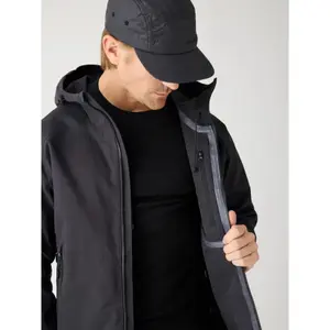Wasserdichte Jacke mit Kapuze und durchgehendem Reißverschluss KnowledgeCotton Apparel Vent canvas 270 shell image-3