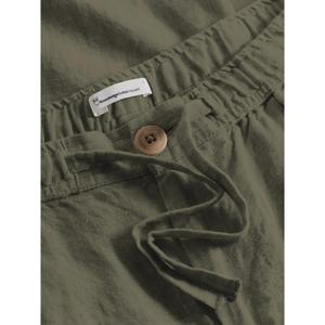 Pantaloni larghi in lino KnowledgeCotton Apparel Fig image-4