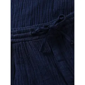 Dobby Wide Leg Trousers KnowledgeCotton Apparel Fig image-3