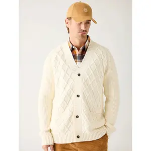 Cardigan en coton KnowledgeCotton Apparel Diamond image-2