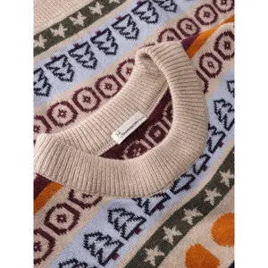 Rundhalsad tröja i ull från lamm KnowledgeCotton Apparel RWS image-2