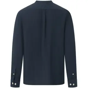 Linen Mock Neck Shirt KnowledgeCotton Apparel Gots Vegan image-3