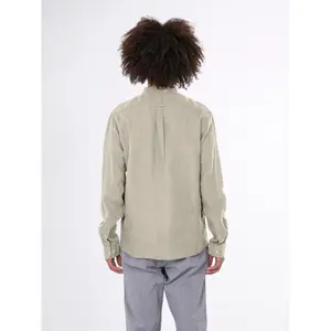 Linen Mock Neck Shirt KnowledgeCotton Apparel Gots Vegan image-3