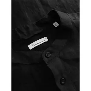Πουκάμισο με ψηλό γιακά από λινό KnowledgeCotton Apparel Gots Vegan image-5