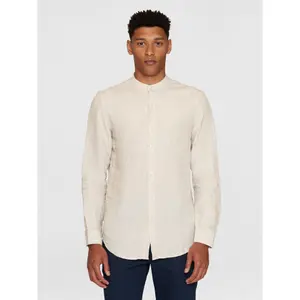 Πουκάμισο με ψηλό γιακά από λινό KnowledgeCotton Apparel Gots Vegan image-1