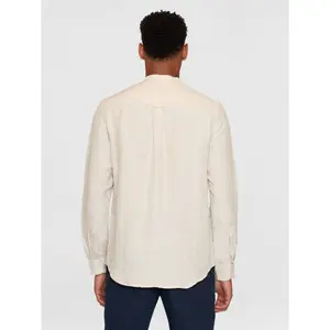 Πουκάμισο με ψηλό γιακά από λινό KnowledgeCotton Apparel Gots Vegan image-3
