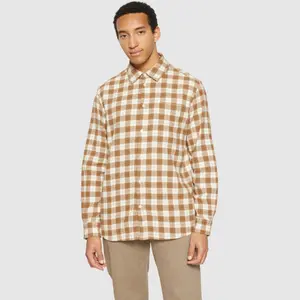 Long sleeve plaid shirt KnowledgeCotton Apparel Loose GOTS/Vegan image-1
