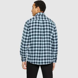 Long sleeve plaid shirt KnowledgeCotton Apparel Loose GOTS/Vegan image-3