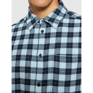 Long sleeve plaid shirt KnowledgeCotton Apparel Loose GOTS/Vegan image-4