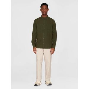 Camicia a maniche lunghe in flanella con colletto alto KnowledgeCotton Apparel GOTS image-3