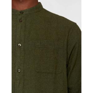 Camicia a maniche lunghe in flanella con colletto alto KnowledgeCotton Apparel GOTS image-4