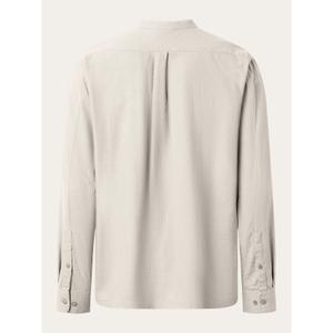 Camicia a maniche lunghe in flanella con colletto alto KnowledgeCotton Apparel GOTS image-1