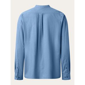 Camicia a maniche lunghe in flanella con colletto alto KnowledgeCotton Apparel GOTS image-1