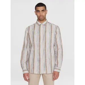 Long sleeve shirt KnowledgeCotton Apparel Loose Stripe image-1
