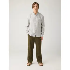 Striped long-sleeve linen shirt KnowledgeCotton Apparel image-3