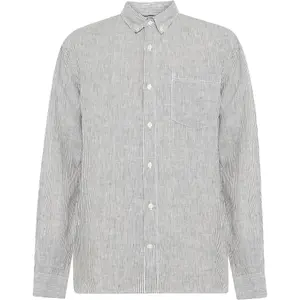 Πουκάμισο μακρύ μανίκι KnowledgeCotton Apparel Linen Stripe image-0