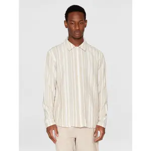 Long sleeve shirt KnowledgeCotton Apparel Jacquard Loose Striped image-1