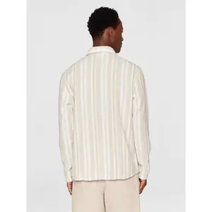 Long sleeve shirt KnowledgeCotton Apparel Jacquard Loose Striped image-3