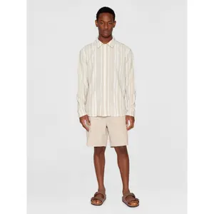 Long sleeve shirt KnowledgeCotton Apparel Jacquard Loose Striped image-2