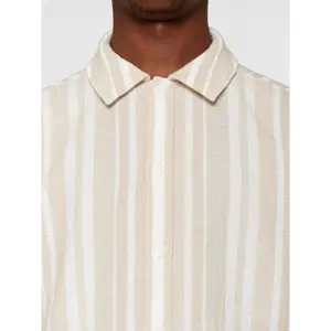Long sleeve shirt KnowledgeCotton Apparel Jacquard Loose Striped image-4