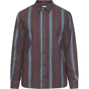Long sleeve flannel shirt KnowledgeCotton Apparel Striped image-0