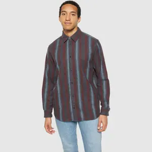Long sleeve flannel shirt KnowledgeCotton Apparel Striped image-1