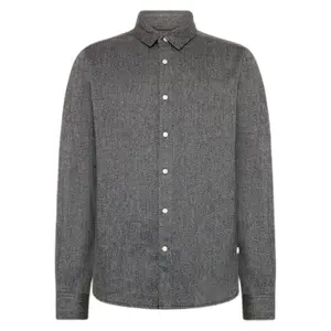 Long-sleeved cotton blend shirt KnowledgeCotton Apparel GOTS image-0