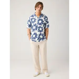 Χαλαρή πουκάμισο λινό KnowledgeCotton Apparel image-5